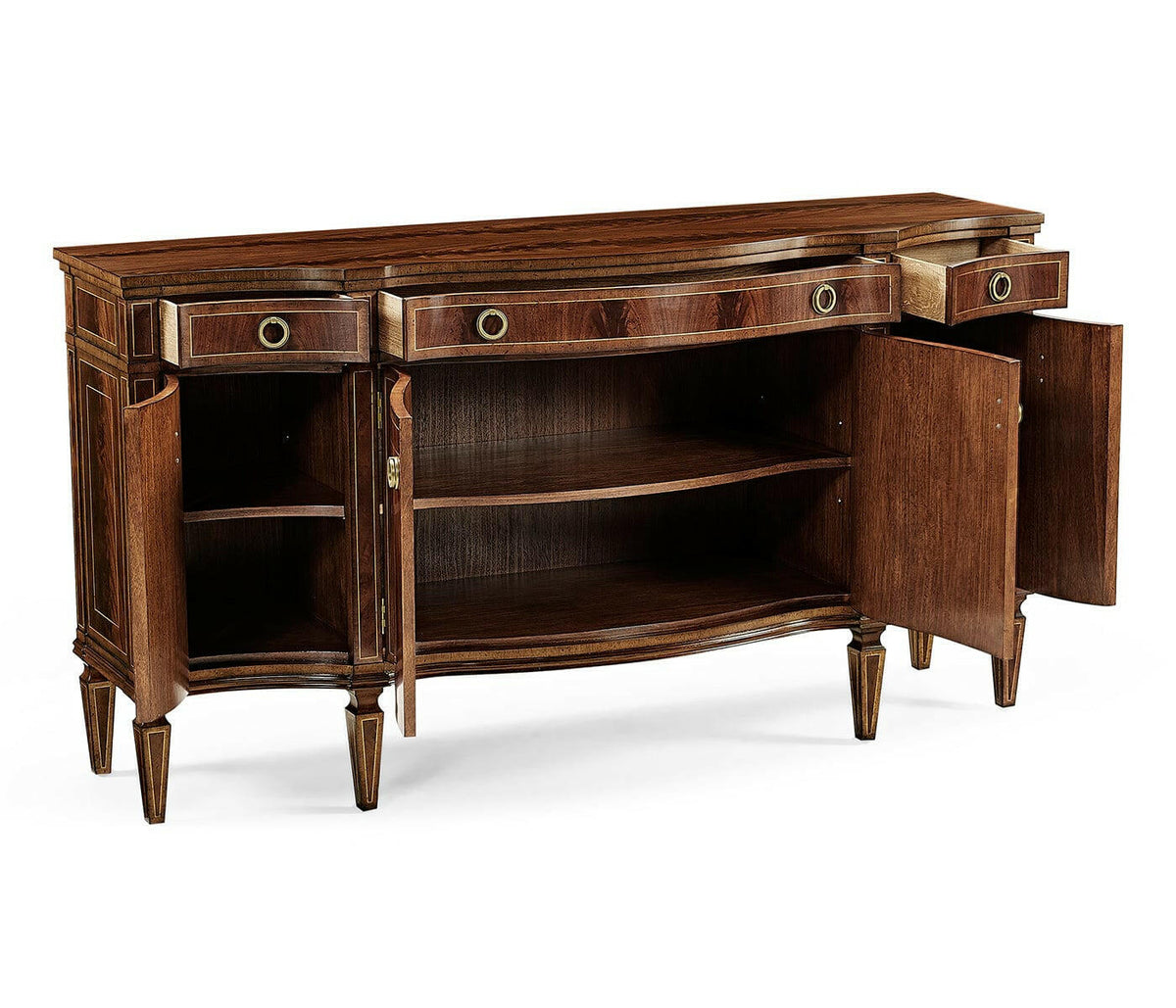 Jonathan Charles Serpentine Sideboard with Four Doors Georgian.
