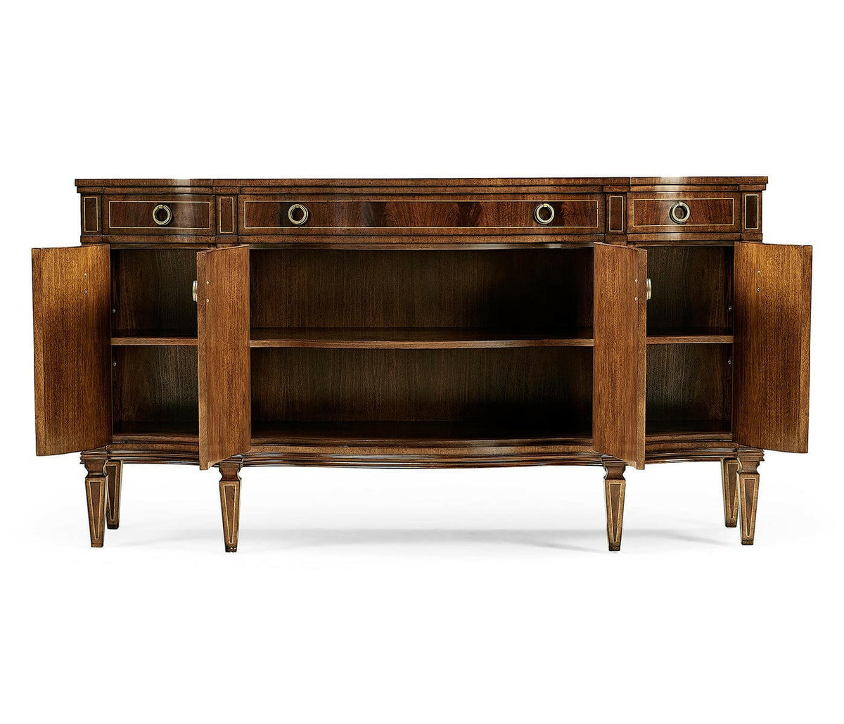 Jonathan Charles Serpentine Sideboard with Four Doors Georgian.