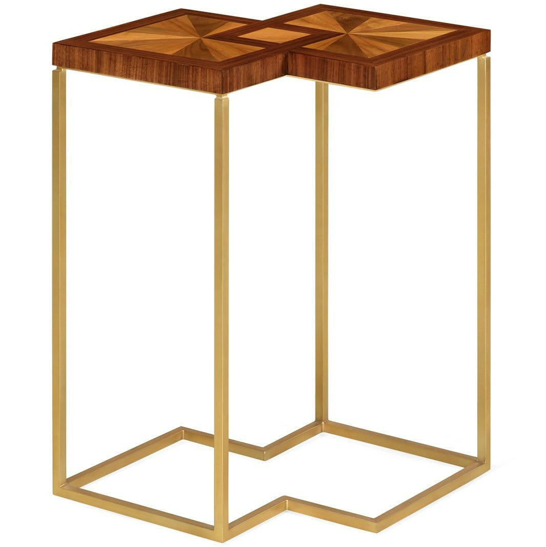 Jonathan Charles Side Table Double Diamond Bookmatched.