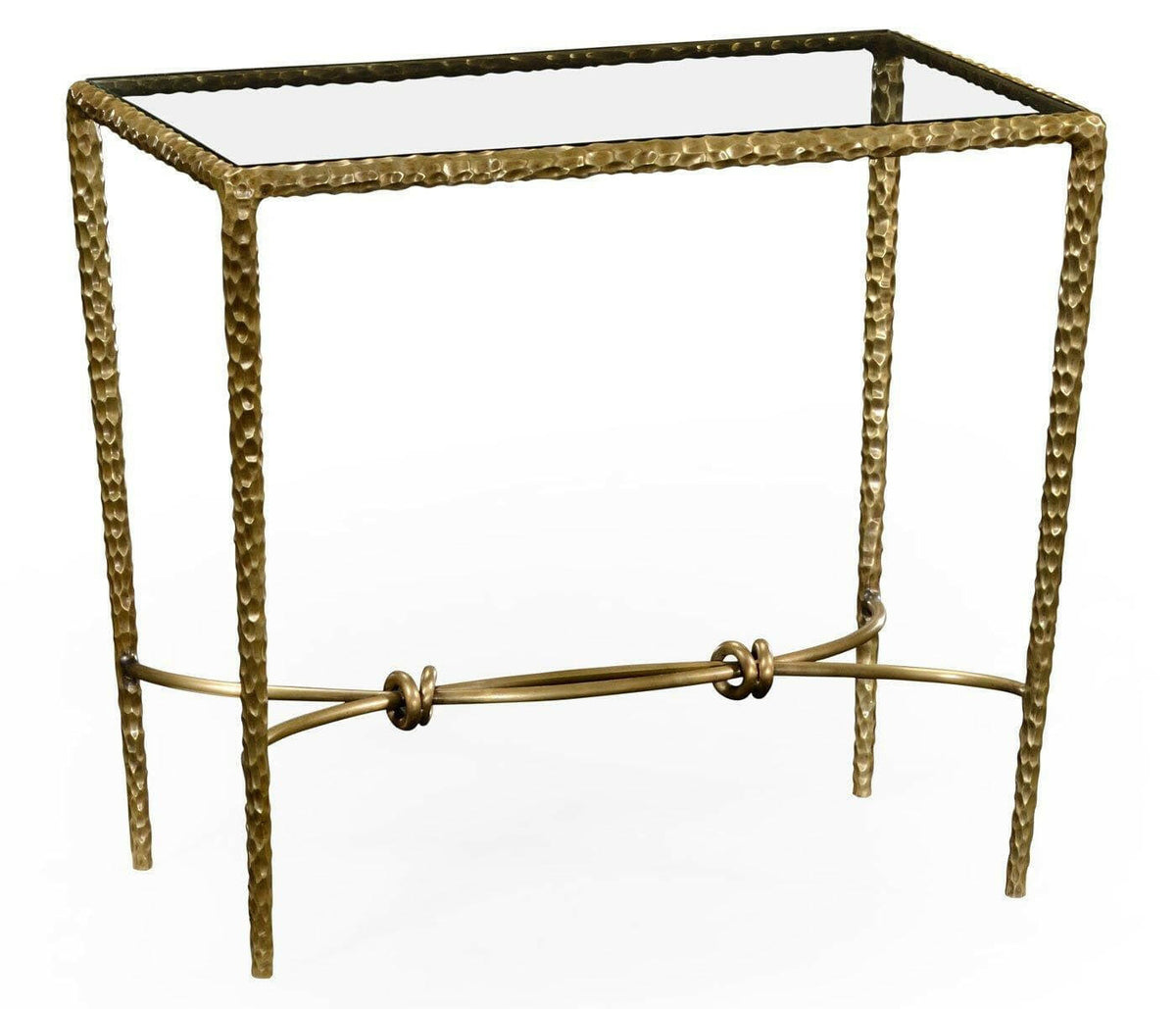 Jonathan Charles Side Table Hammered - Brass.