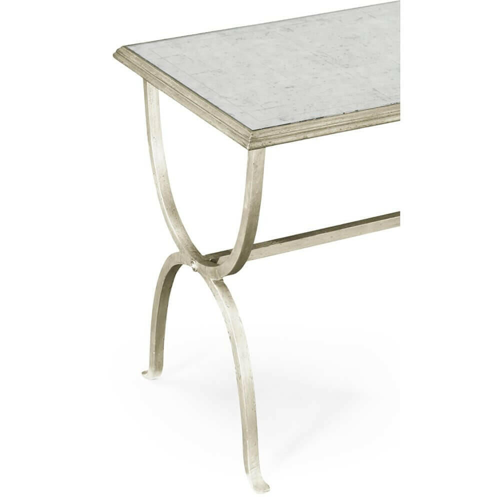 Jonathan Charles Side Table Horseshoe - Silver.