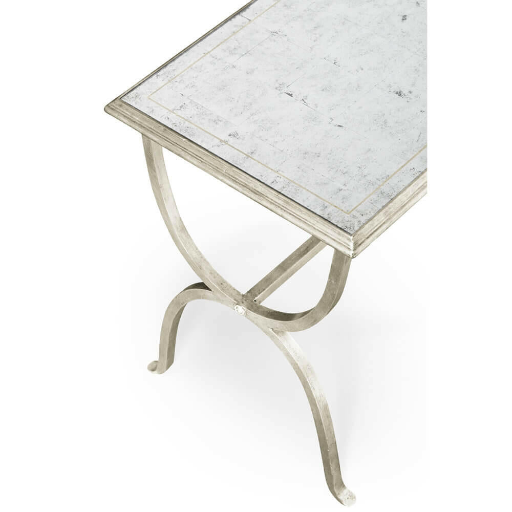 Jonathan Charles Side Table Horseshoe - Silver.