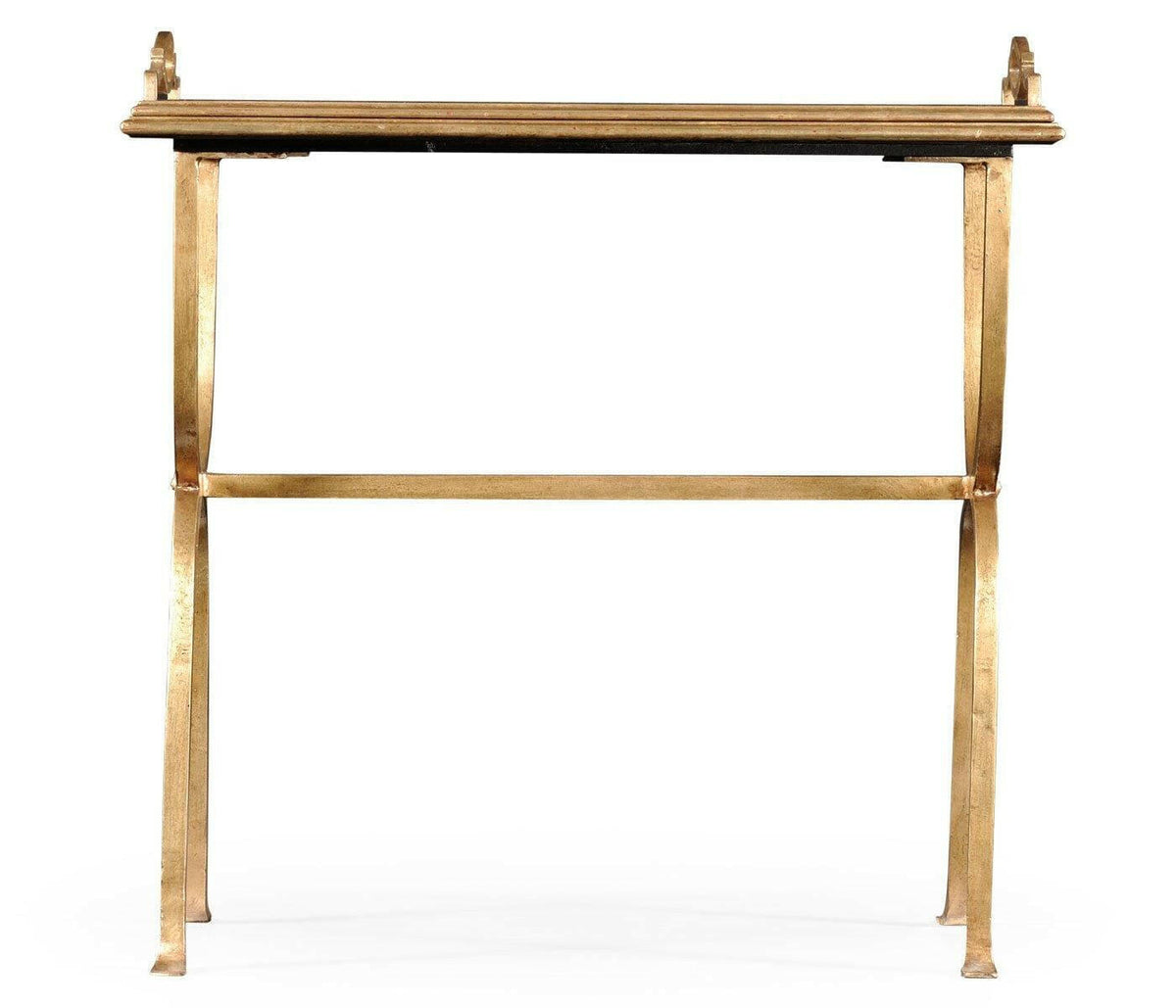 Jonathan Charles Side Table Horseshoe with Removable Tray Top - Gilded.