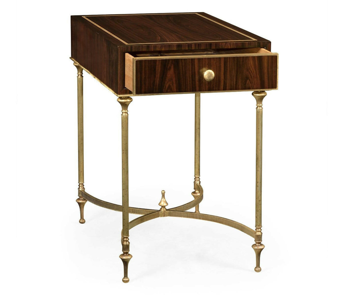 Jonathan Charles Side Table with Drawer Dark Santos.