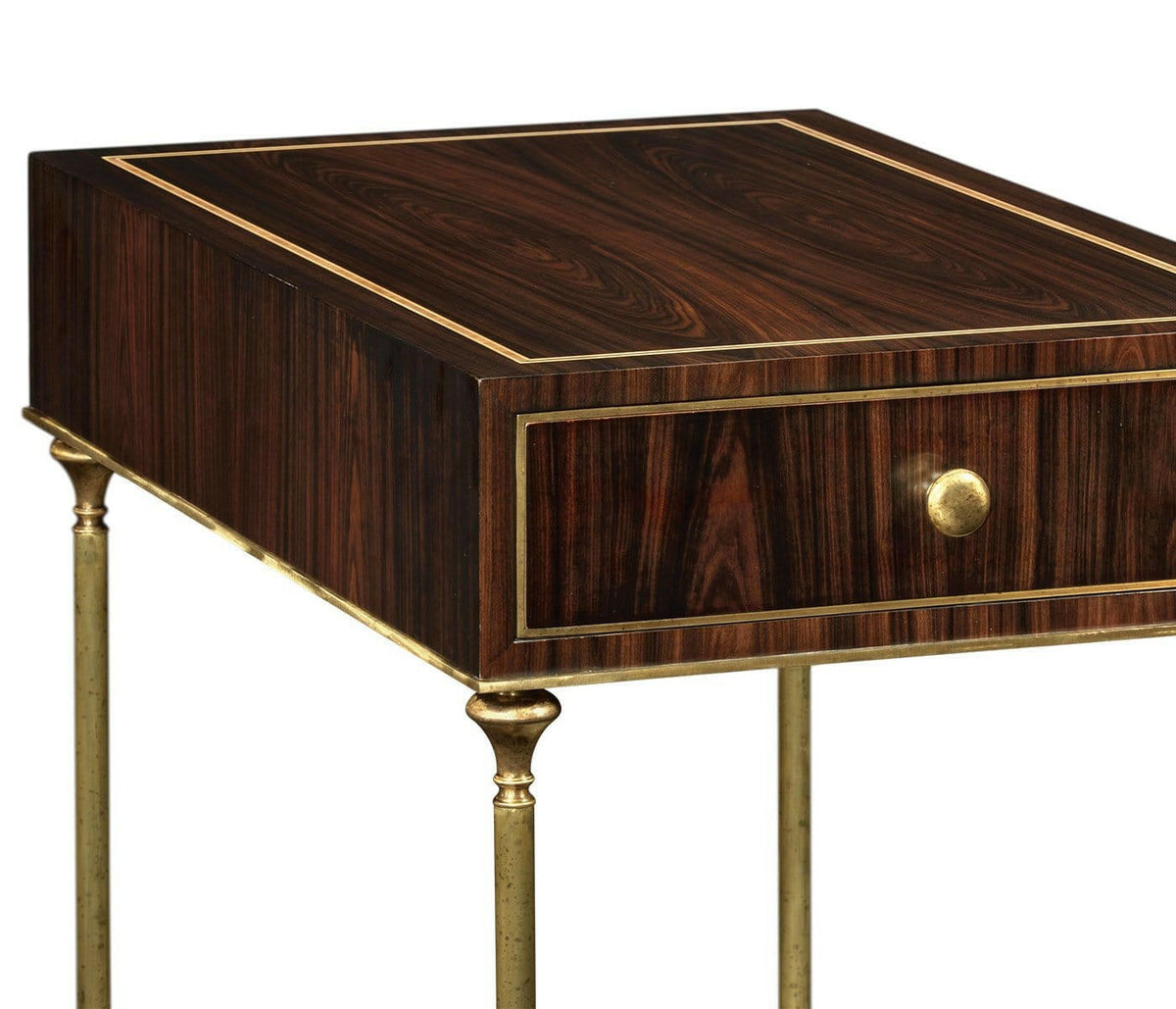 Jonathan Charles Side Table with Drawer Dark Santos.