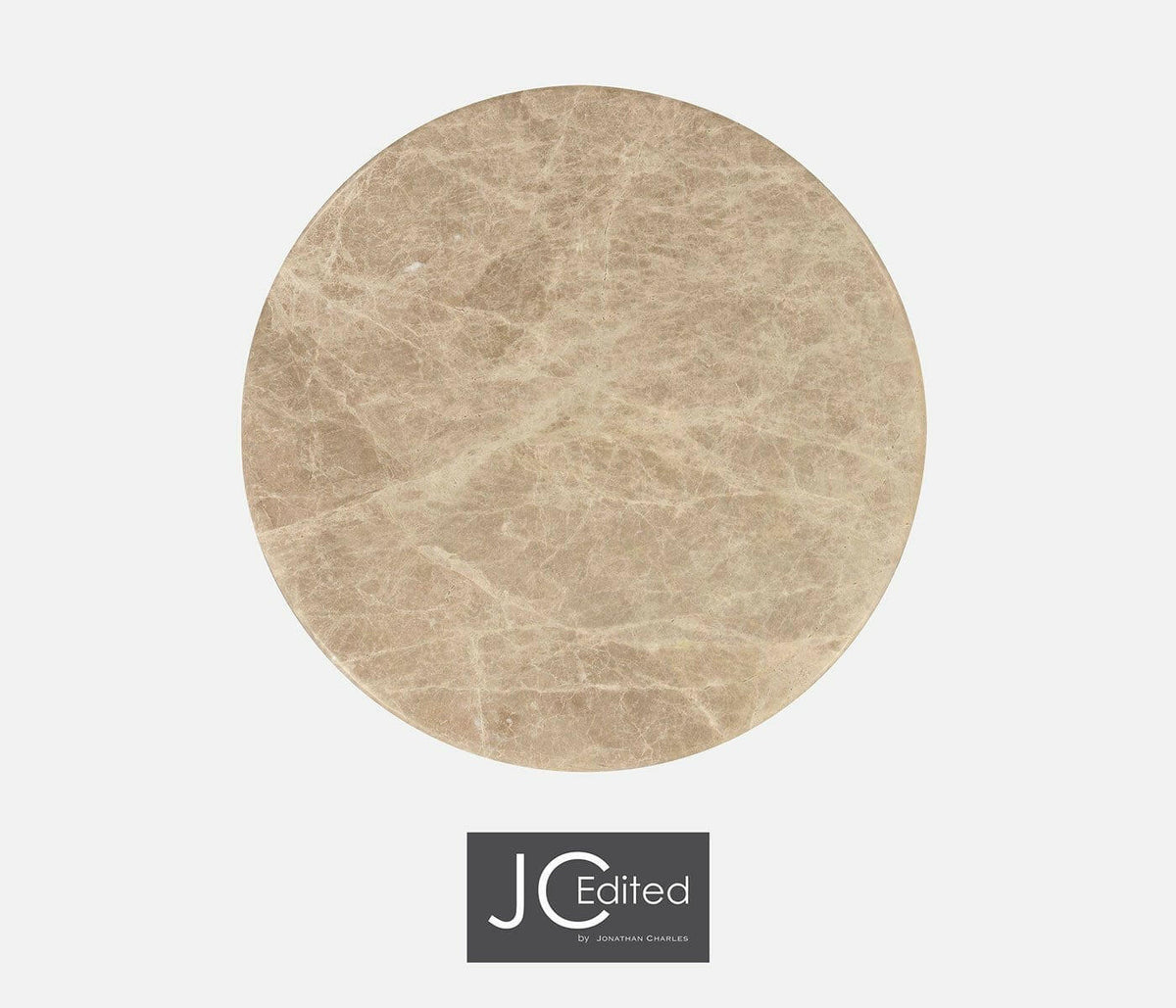 Jonathan Charles Side Table Wrought Iron with Marble Top - Dark.