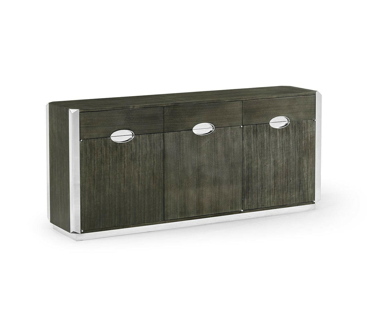 Jonathan Charles Sideboard Credenza in Dark Grey Walnut.
