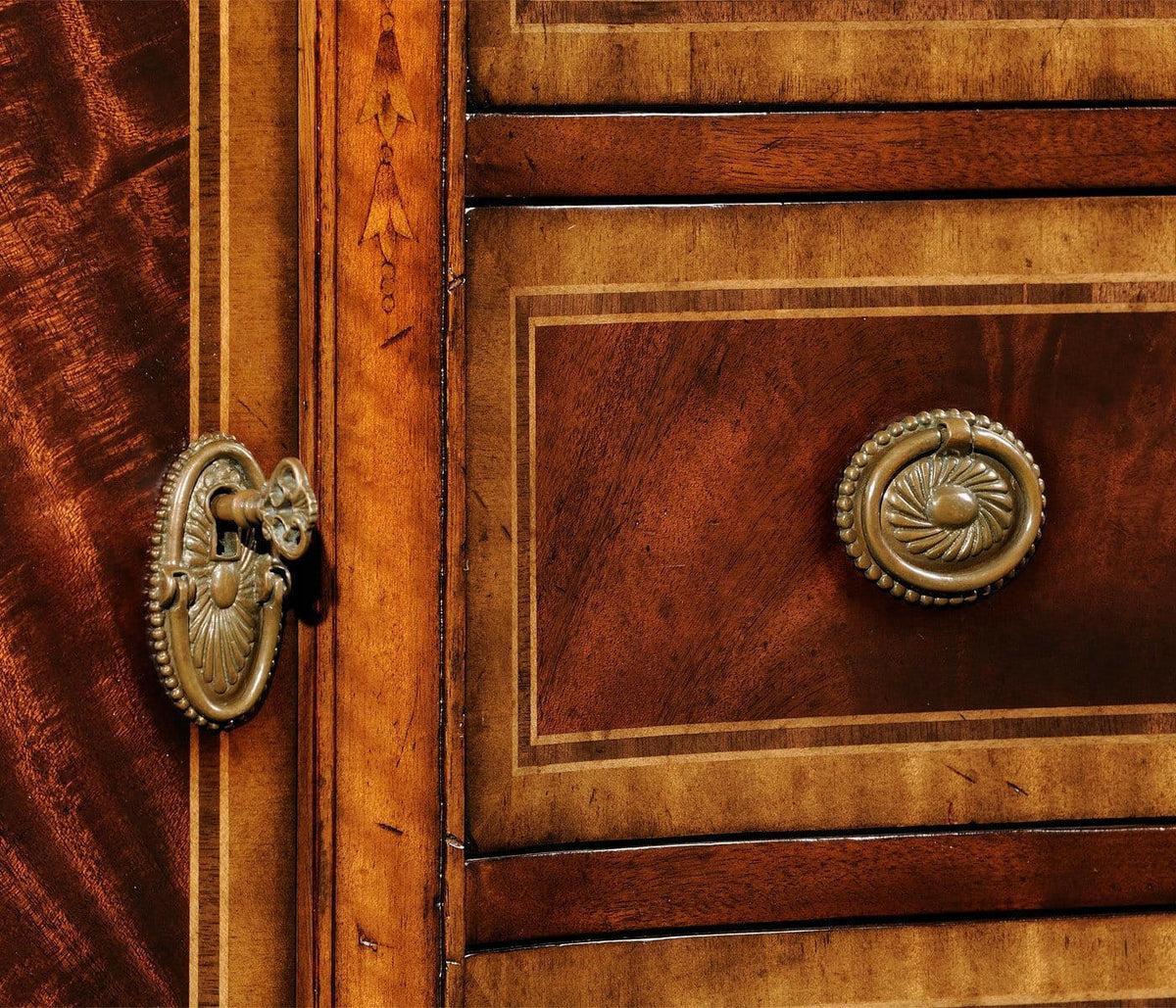 Jonathan Charles Sideboard Georgian with Curved Doors.
