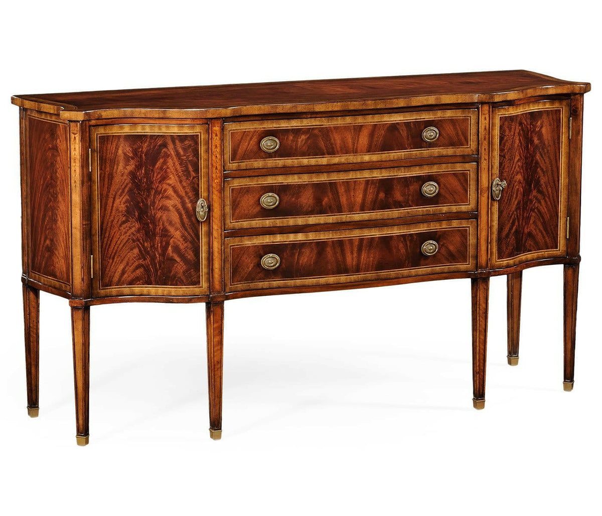 Jonathan Charles Sideboard Georgian with Curved Doors.