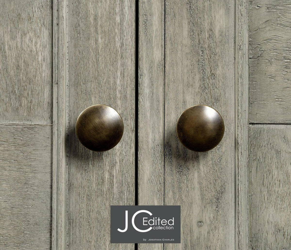 Jonathan Charles Sideboard Rustic with Three Doors in Rustic Grey.