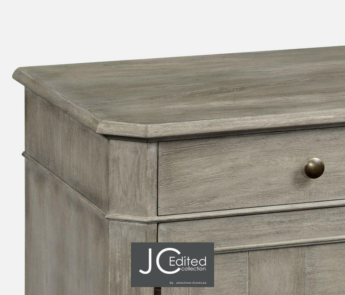 Jonathan Charles Sideboard Rustic with Three Doors in Rustic Grey.
