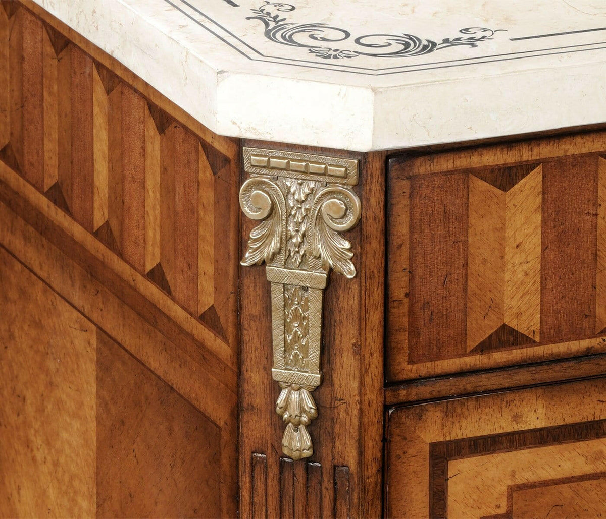 Jonathan Charles Small Cabinet Palazzo in White Scagliola.