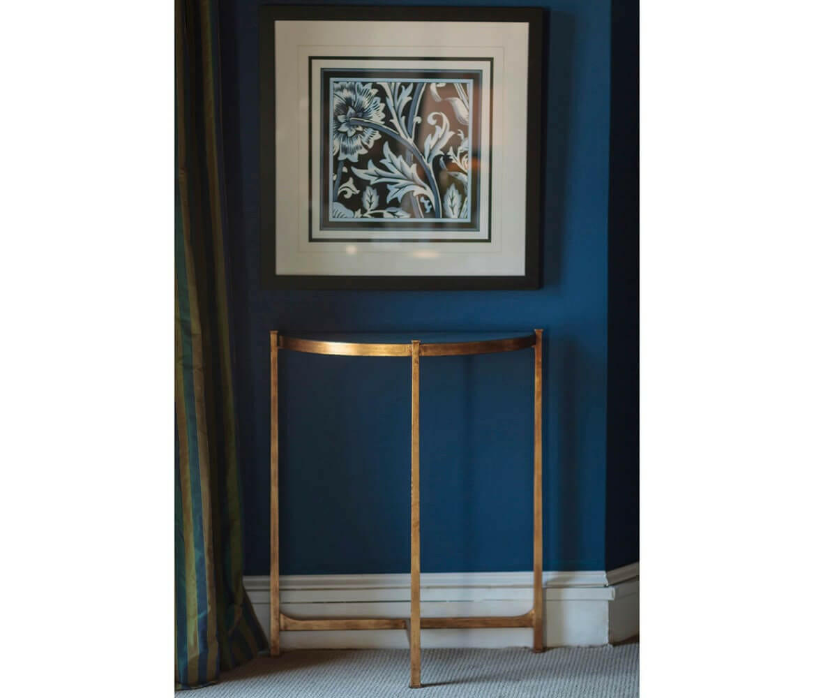 Jonathan Charles Small Demilune Console Table Contemporary - Gilded.