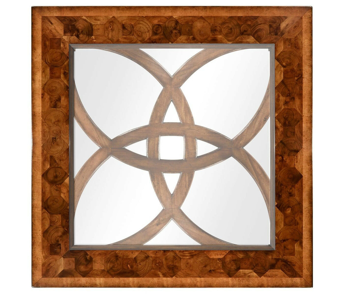 Jonathan Charles Small Square Coffee Table Oyster - Glass Top.