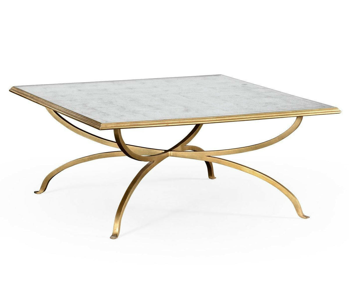 Jonathan Charles Square Coffee Table Contemporary - Gilded.