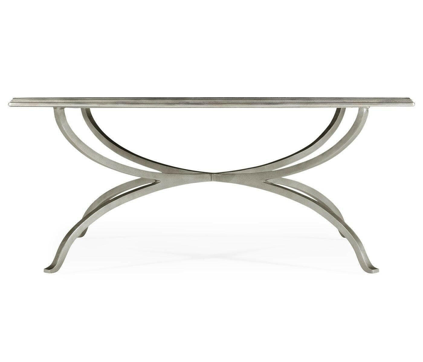 Jonathan Charles Living Jonathan Charles Square Coffee Table Contemporary - Silver House of Isabella UK