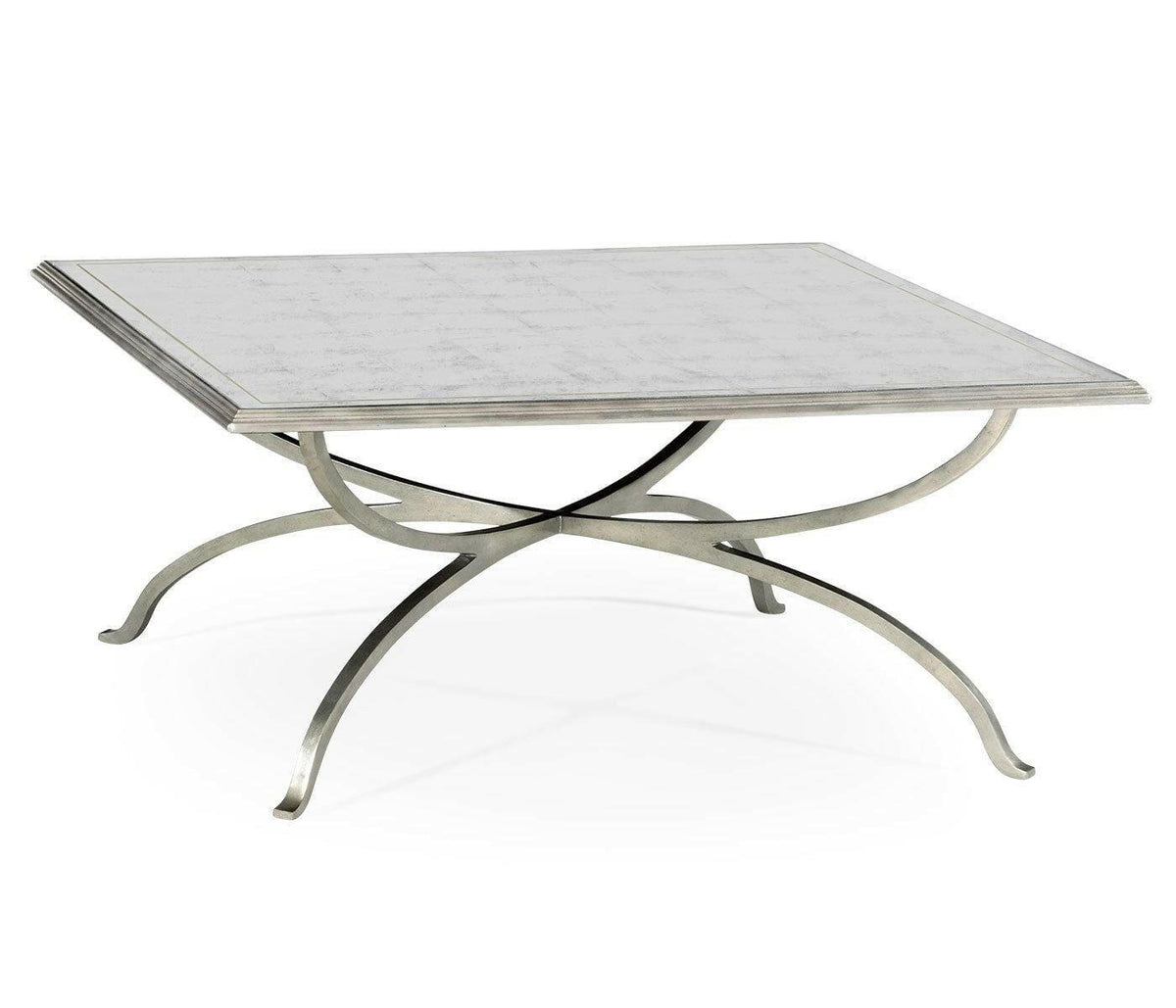 Jonathan Charles Square Coffee Table Contemporary - Silver.