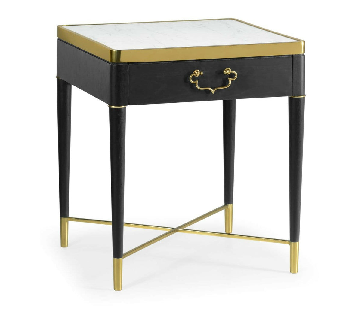 Jonathan Charles Square End Table in Ebonised Oak.
