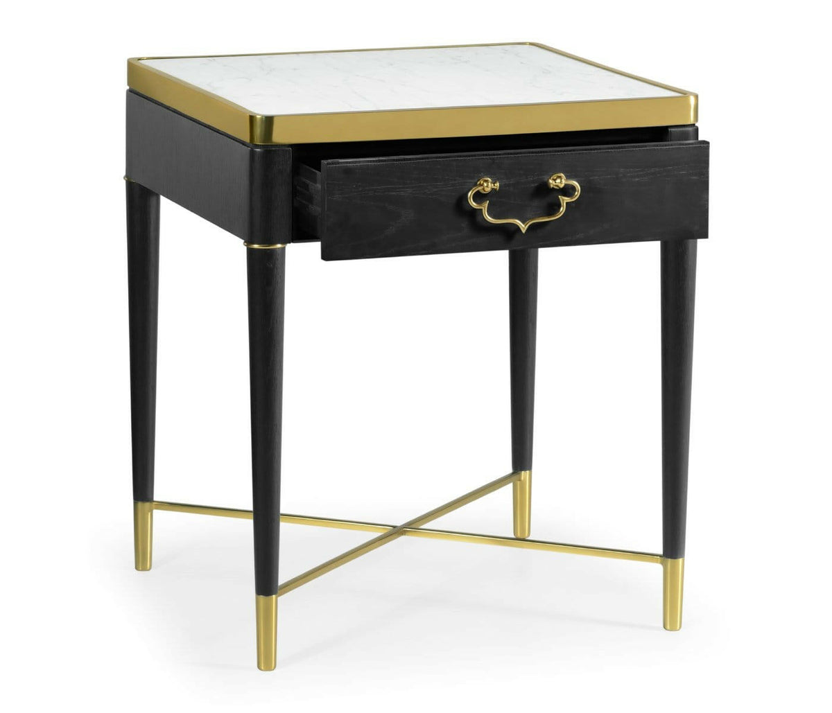 Jonathan Charles Square End Table in Ebonised Oak.