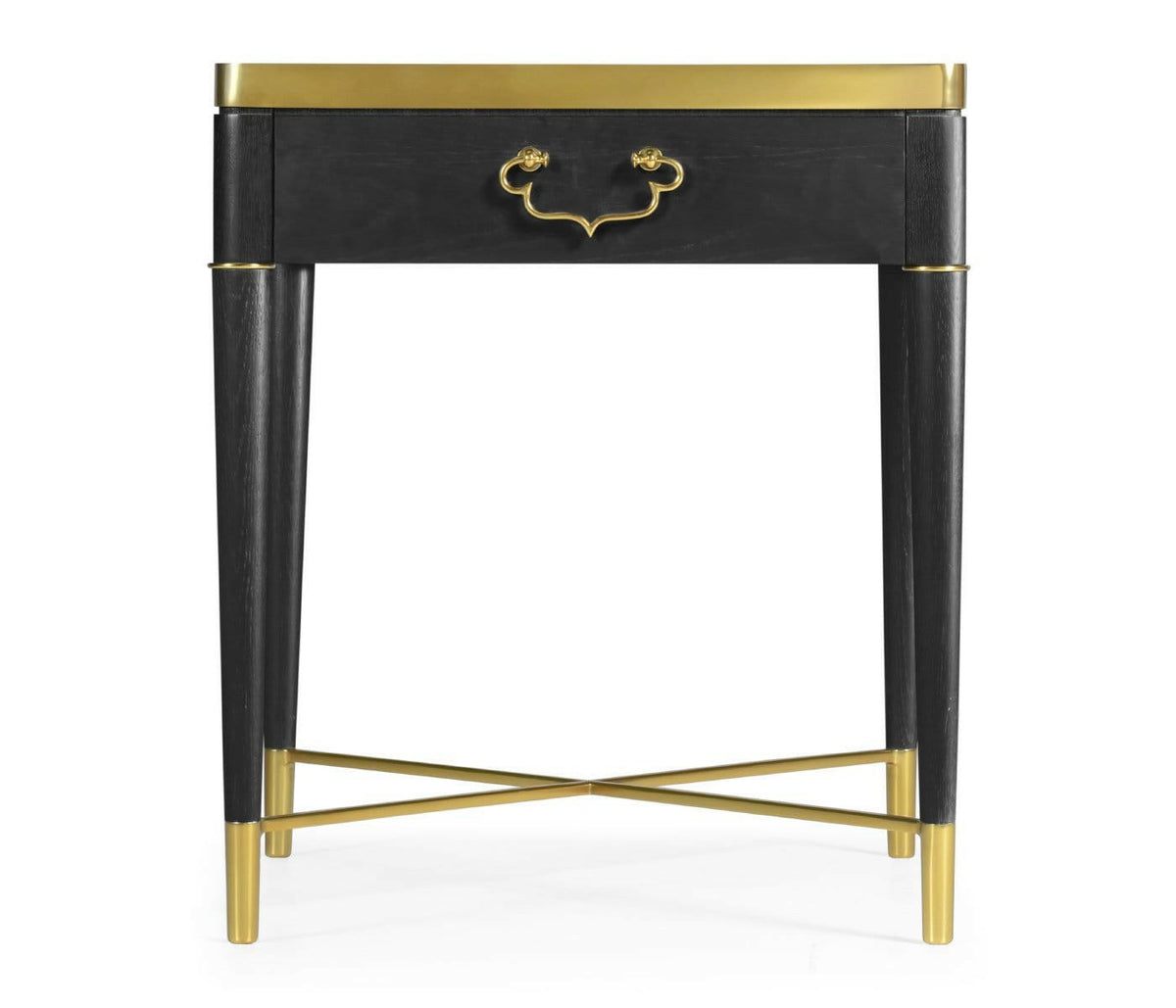 Jonathan Charles Square End Table in Ebonised Oak.