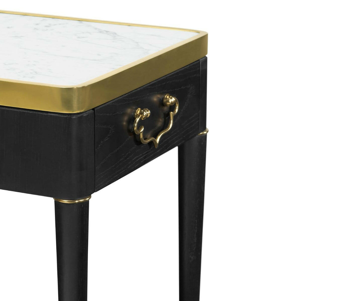 Jonathan Charles Square End Table in Ebonised Oak.
