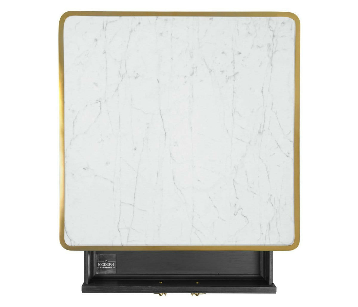 Jonathan Charles Square End Table in Ebonised Oak.