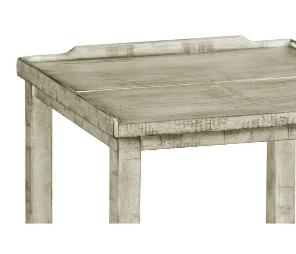 Jonathan Charles Square Lamp Table Rustic with Drawer in Rustic Grey.