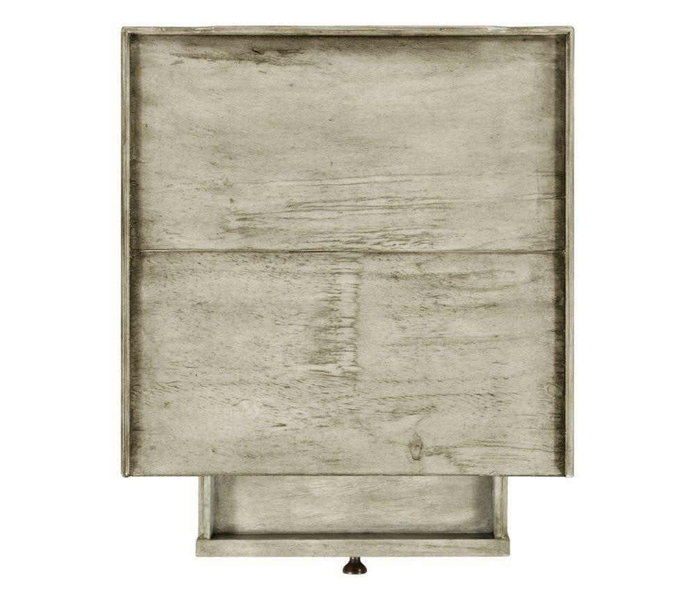 Jonathan Charles Square Lamp Table Rustic with Drawer in Rustic Grey.