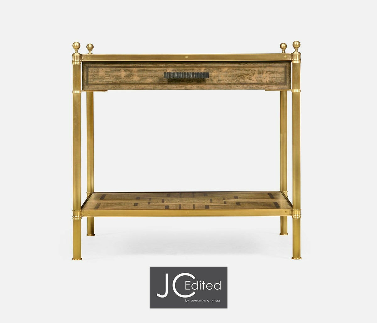 Jonathan Charles Square Lamp Table with Drawer English.