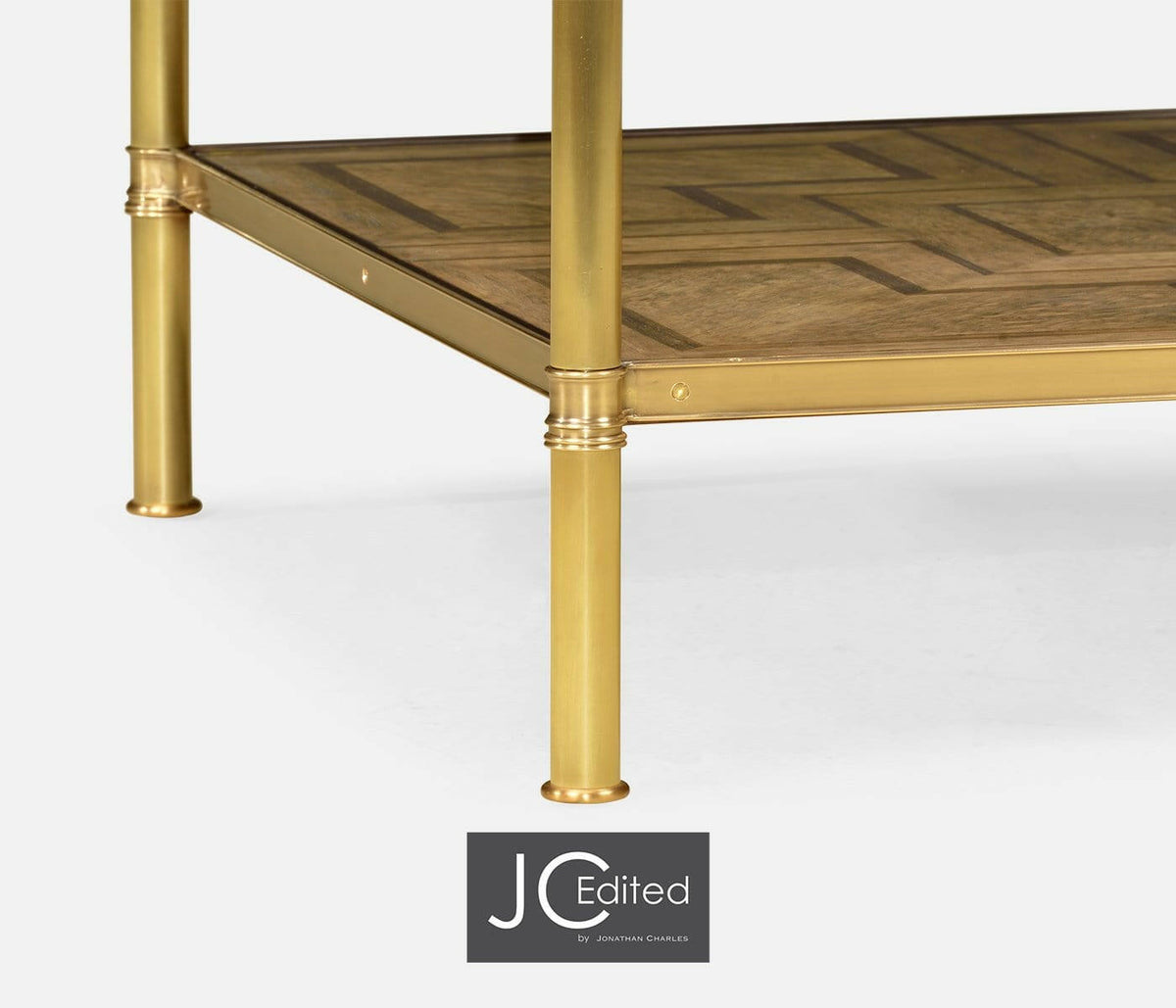 Jonathan Charles Square Lamp Table with Drawer English.