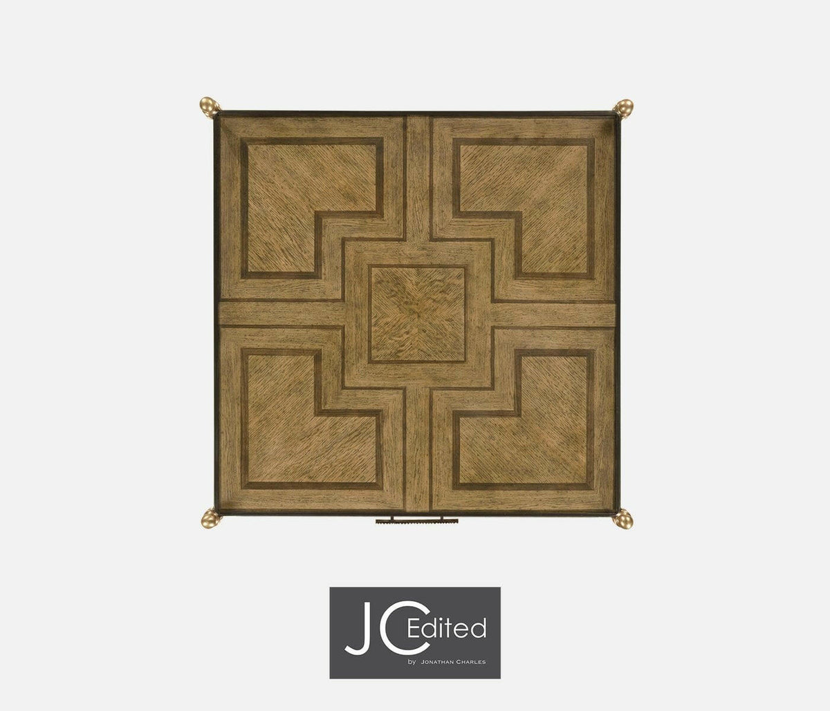 Jonathan Charles Square Lamp Table with Drawer English.