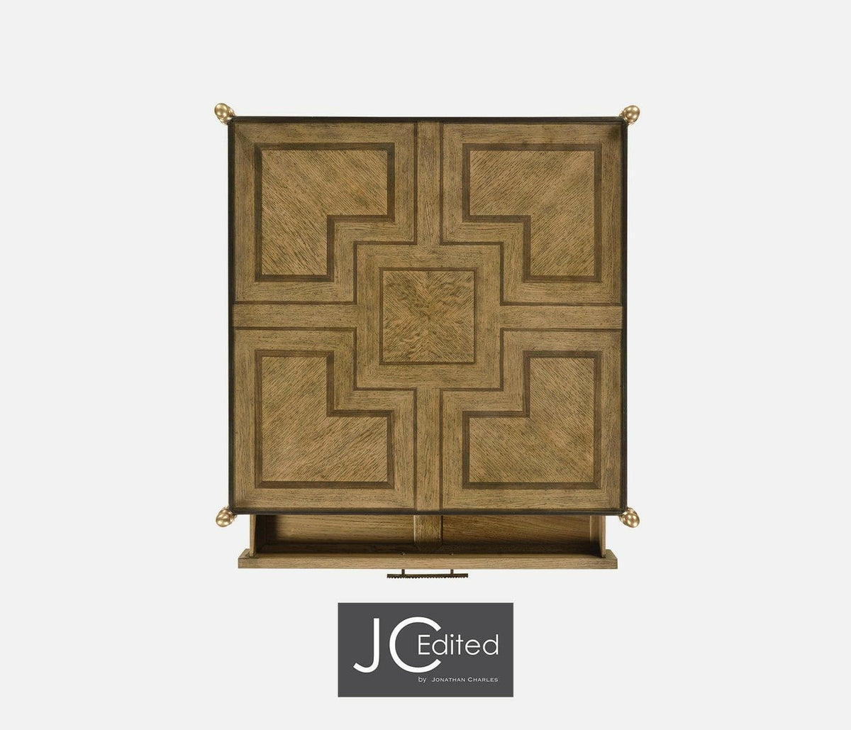 Jonathan Charles Square Lamp Table with Drawer English.