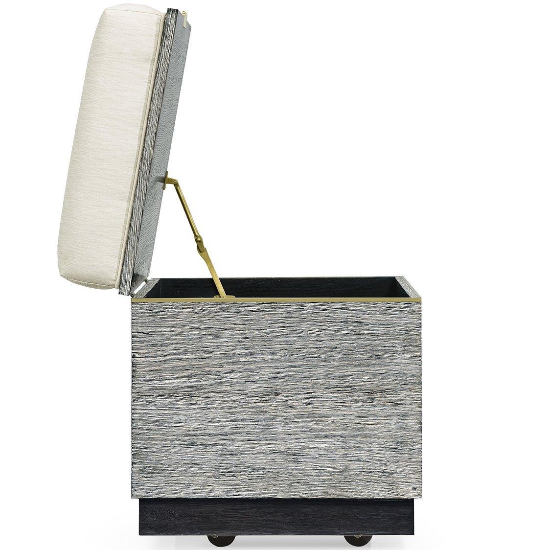 Jonathan Charles Stool Geometric in Dark French Oak - Com.