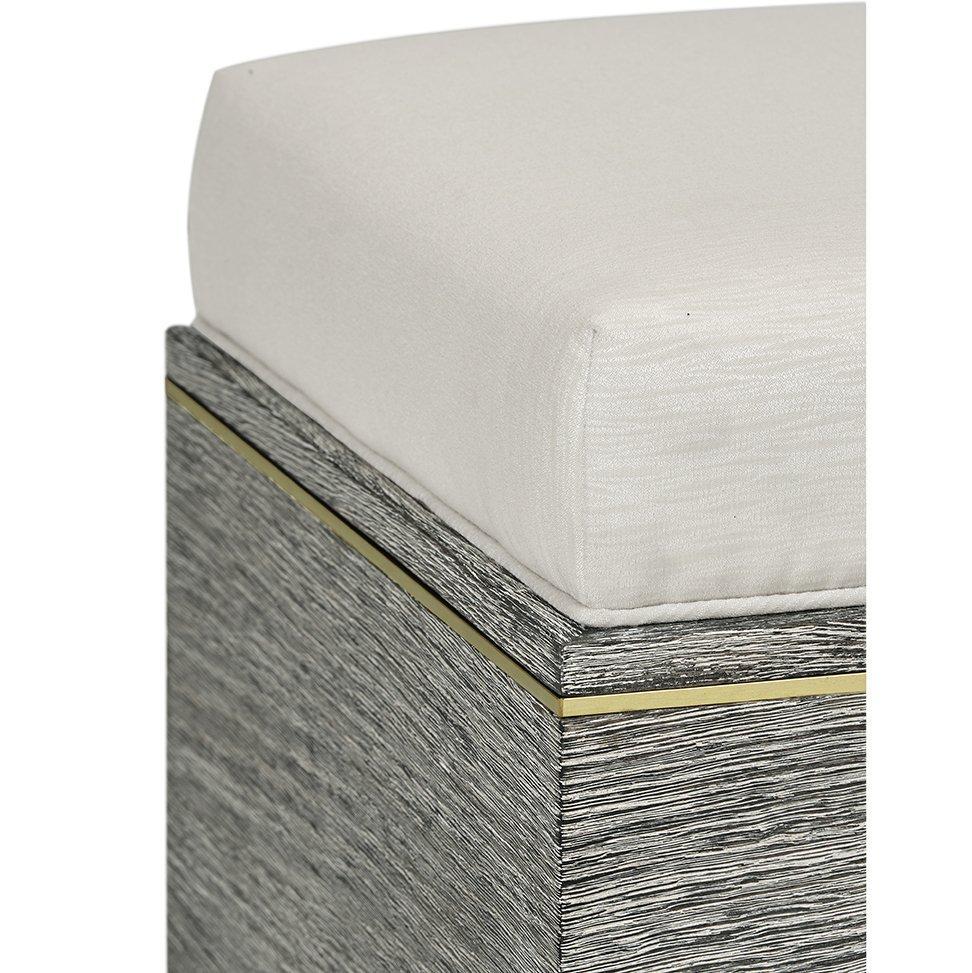 Jonathan Charles Stool Geometric in Dark French Oak - Com.