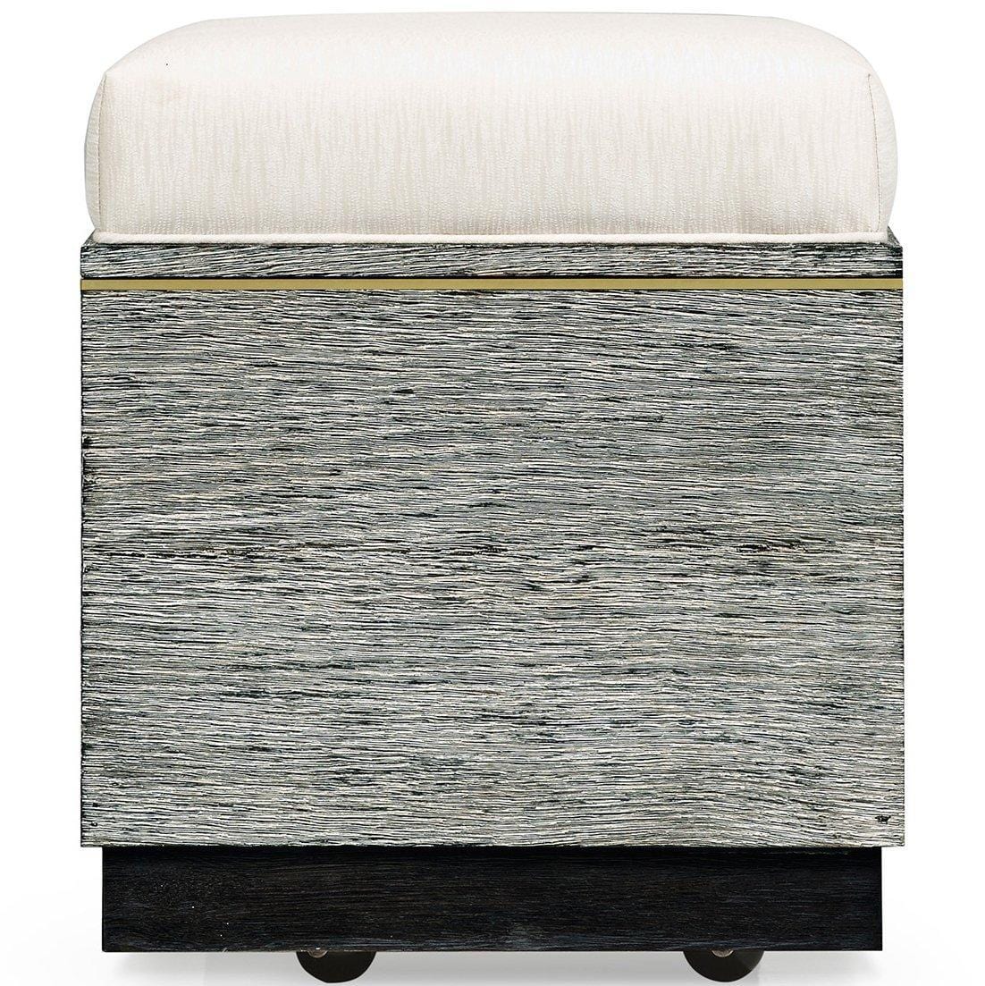 Jonathan Charles Stool Geometric in Dark French Oak - Com.