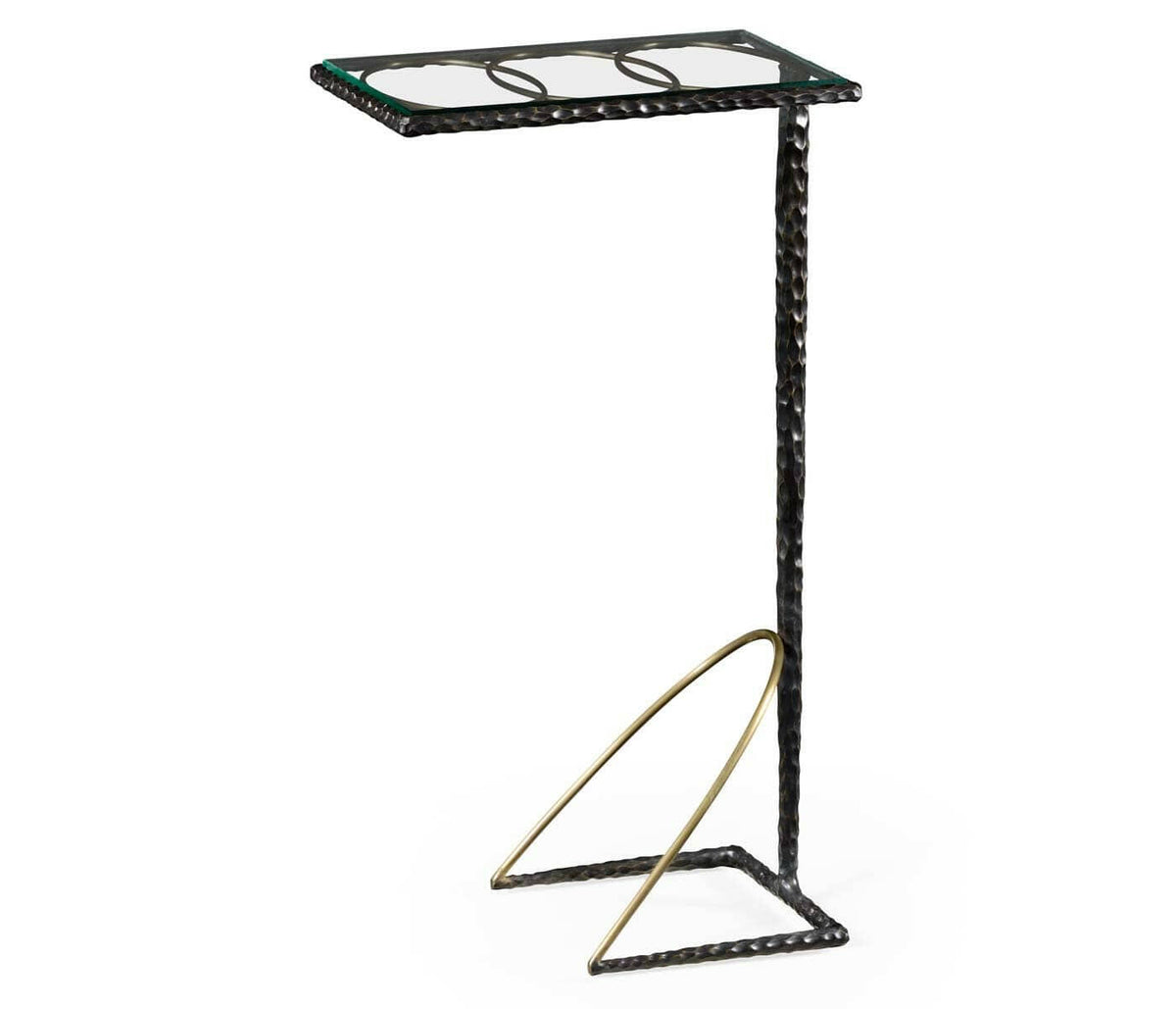 Jonathan Charles Supper Table Hammered - Black.