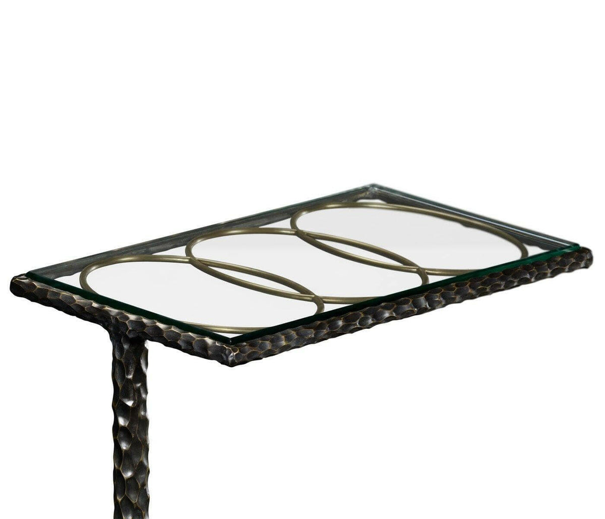 Jonathan Charles Supper Table Hammered - Black.