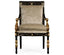 Jonathan Charles Swan Armchair Palace in Black - Taupe Velvet.