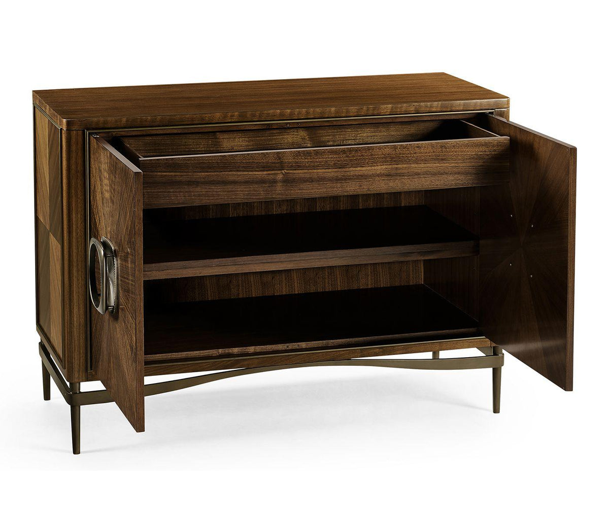 Jonathan Charles Toulouse Walnut Accent Cabinet.