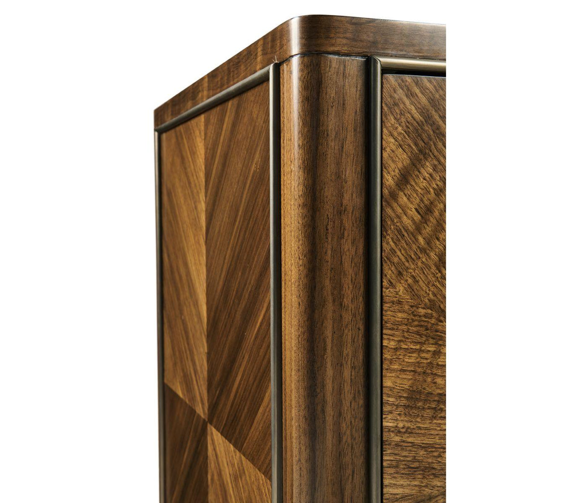 Jonathan Charles Toulouse Walnut Accent Cabinet.