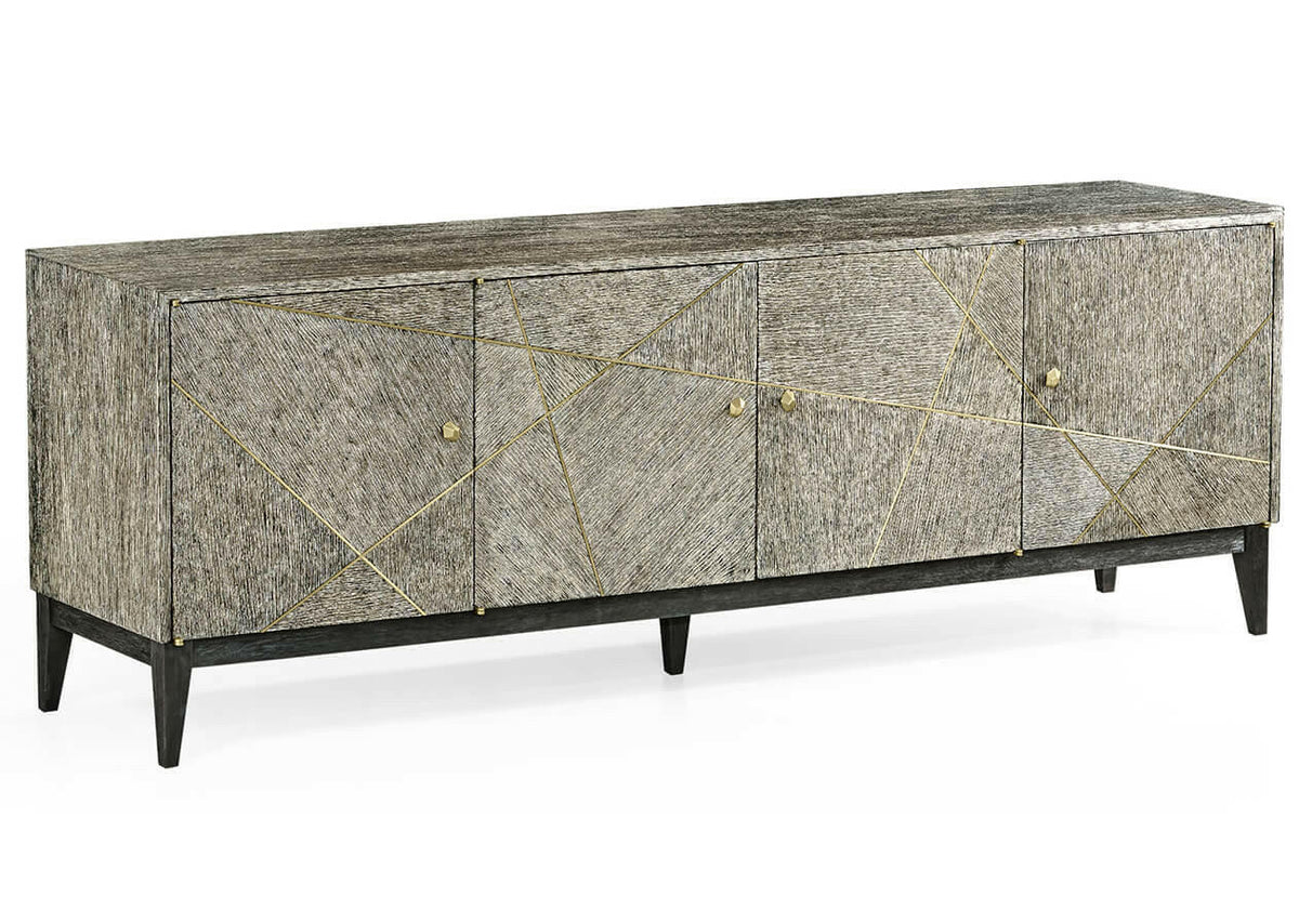 Jonathan Charles Transitional Large Oak Tv Cabinet - Dark French Oak.