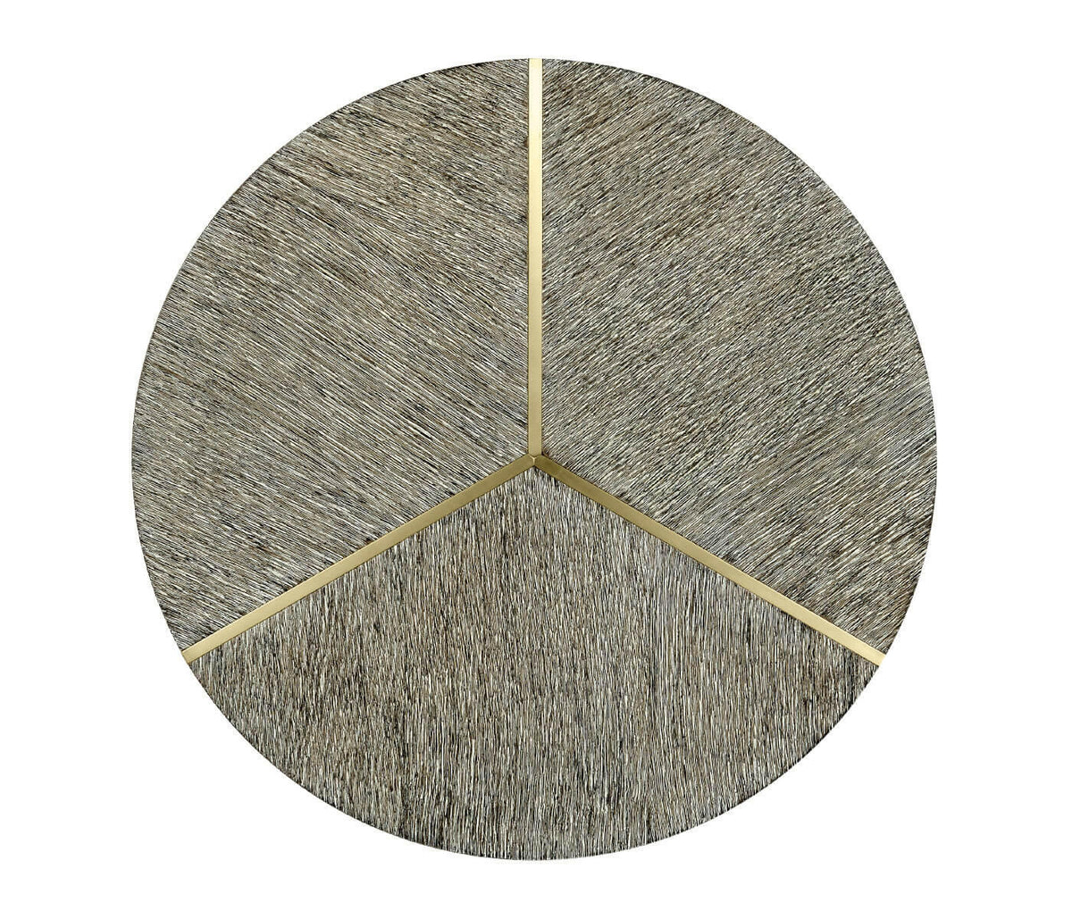 Jonathan Charles Transitional Oak & Brass Round Side Table - Dark French Oak.