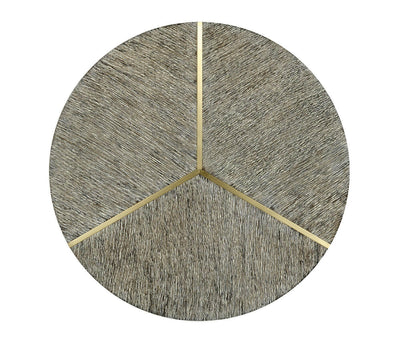 Jonathan Charles Living Jonathan Charles Transitional Oak & Brass Round Side Table - Dark French Oak House of Isabella UK