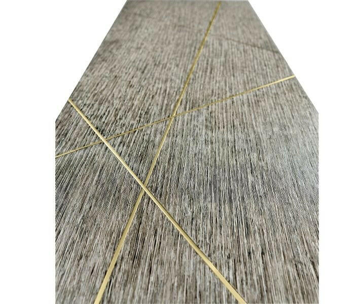 Jonathan Charles Transitional Oak & Gilded Console Table.