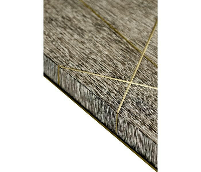 Jonathan Charles Transitional Oak & Gilded Console Table.