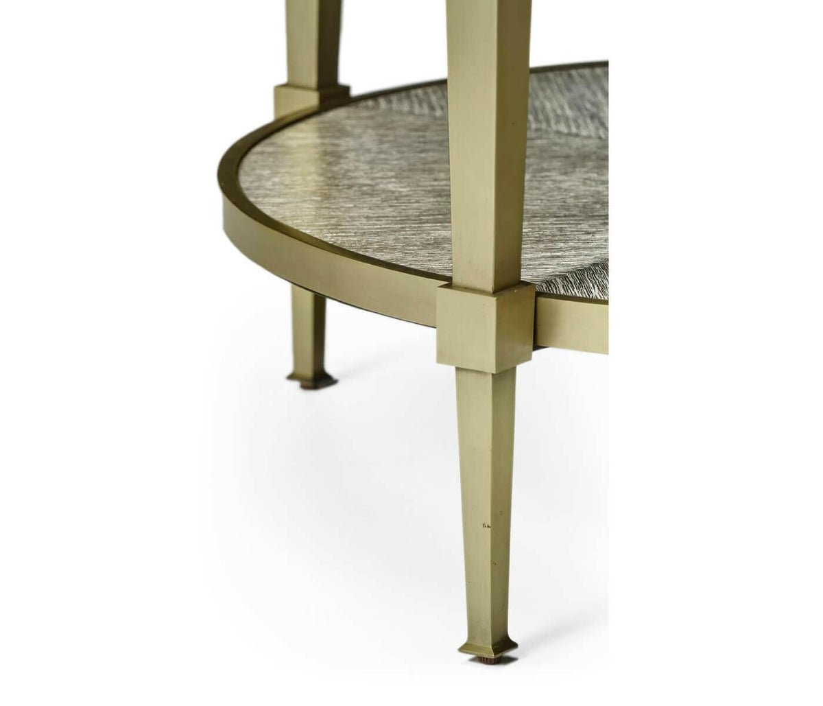 Jonathan Charles Transitional Round End Table - Dark French Oak.