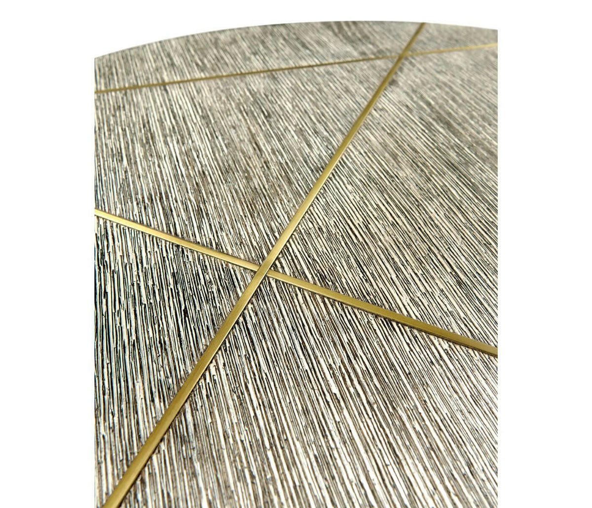 Jonathan Charles Transitional Round Side Table with Drawer - Dark French Oak.