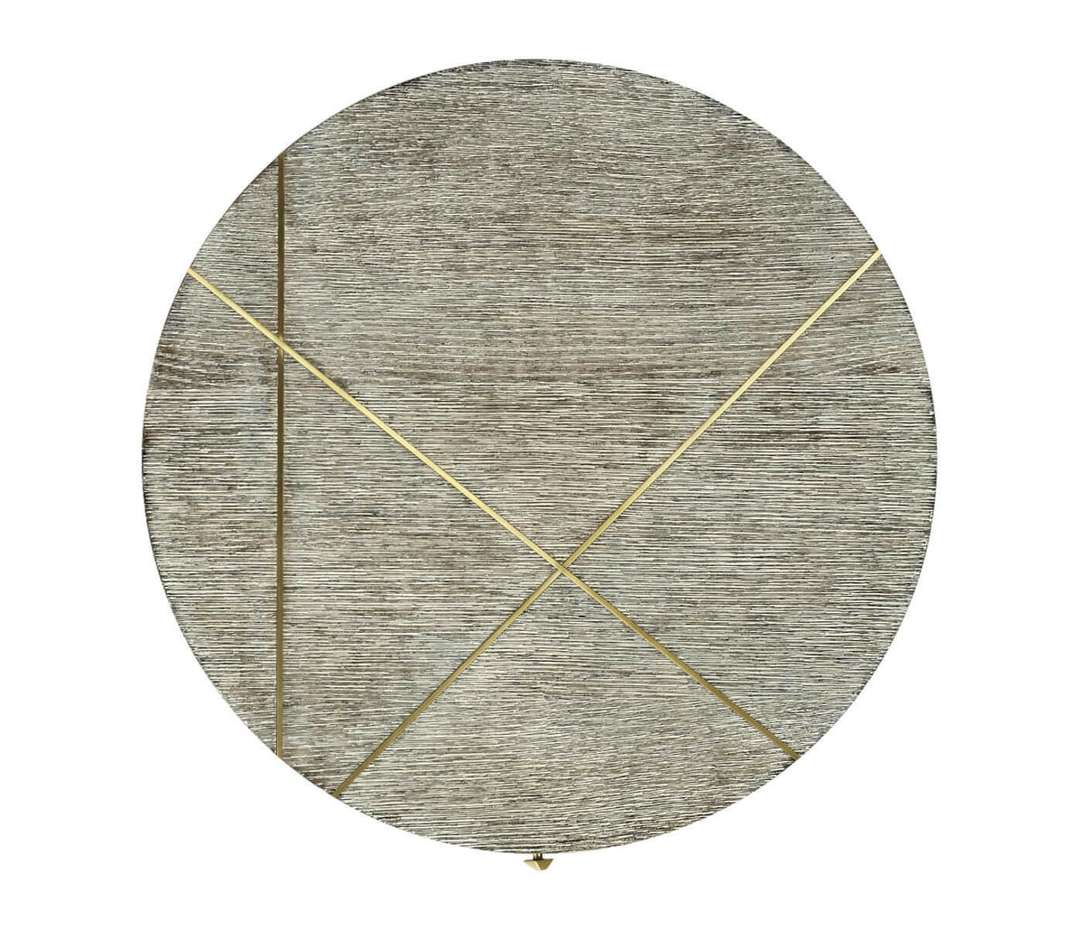 Jonathan Charles Transitional Round Side Table with Drawer - Dark French Oak.