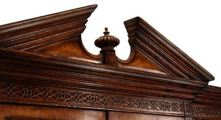 Jonathan Charles Triple Display Cabinet George Ii in Walnut.