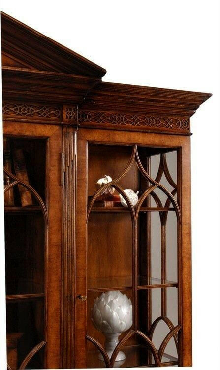 Jonathan Charles Triple Display Cabinet George Ii in Walnut.
